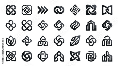 фотографія Collection of various abstract symbols.