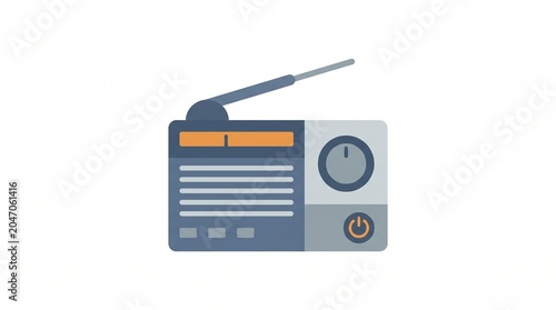 Vintage portable radio with antenna, offering a classic way to enjoy audio entertainment and music broadcasts