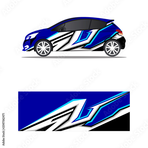 sports racing design stickers car decal, modern abstract graphic background.