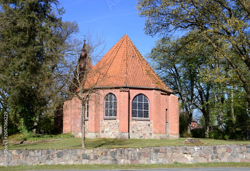 Historical Marien Church in the Village Eimke, Lower Saxony