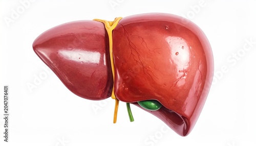 Human Liver Anatomy Model - Realistic Medical Illustration