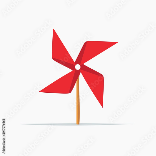 Red Pinwheel Toy
