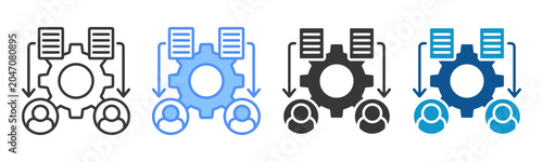 Bild auf Leinwand Delegation Icon Set Multiple Style Collection