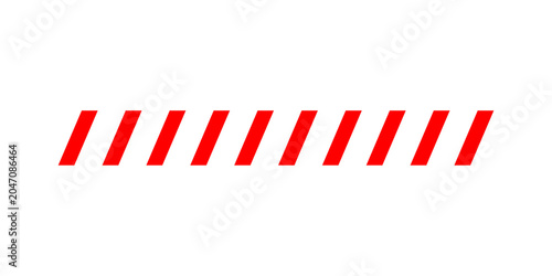 Red diagonal stripes on isolated on transparent background