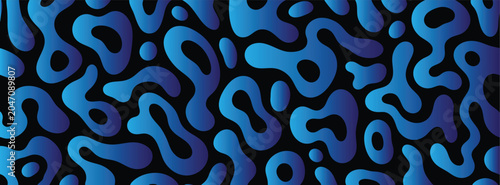 Obraz na płótnie Abstract liquid fluid shapes background with blue gradient