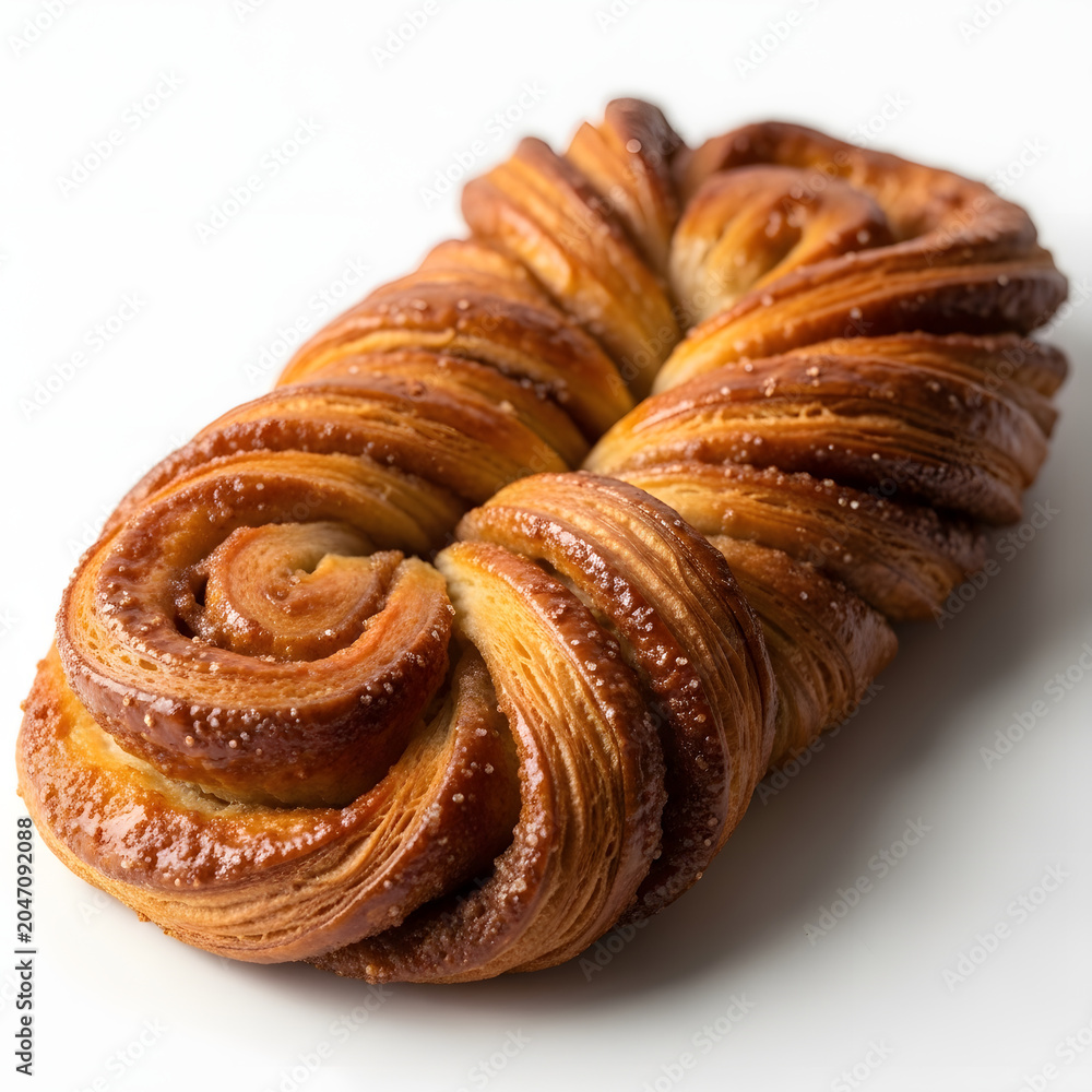 Fototapeta premium Braided cinnamon swirl pastry