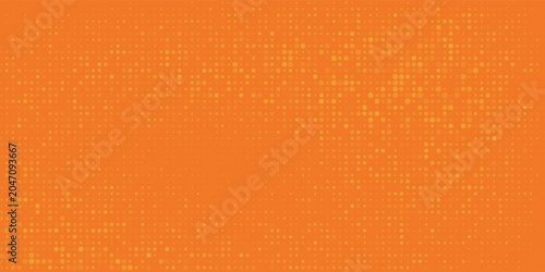 Abstract orange financial technology background, network pixel elements. Abstract science, technology and business background.