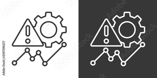 Risk Management Icon Set Vector Collection Isolated In Black And White