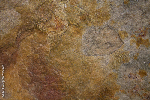 Brown concrete wall, grunge stone texture, rock surface background, wide panoramic banner