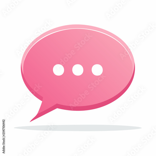Pink Speech Bubble with Ellipsis