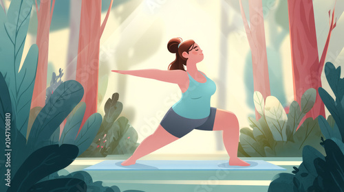 Woman meditating outdoors in yoga pose at sunrise