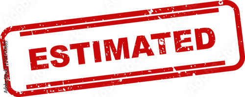 фотографія Estimated stamp logo red color business concept