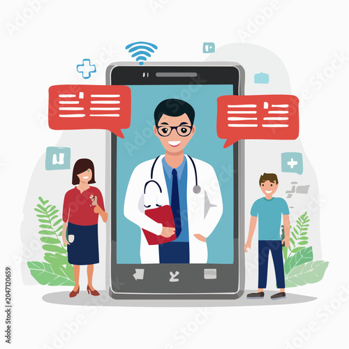 Telemedicine Consultation with Doctor via Smartphone