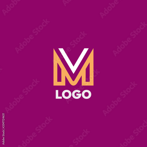 LETTER M MV VM LOGO VECTOR