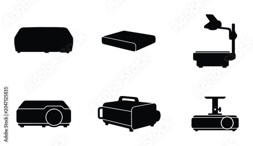 Bild auf Leinwand Presentation Projector Icons, Overhead Projector, Digital Projector, Visual Aid