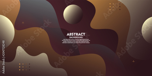 Modern brown waveform on a dark abstract background. Popular dynamic background. Eps10 vector.