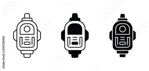 Konstfotografi Retro Walkie Talkie Icons, Vintage Communication Devices, Old Radio Set Collecti