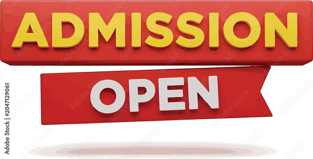 Obraz premium Admission open neon sign