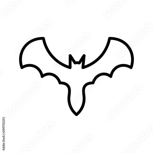 bat icon, vector graphic illustration