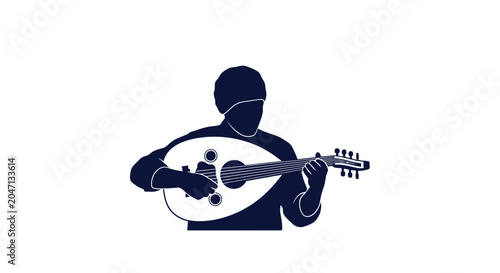 Photos Man Playing a Musical Instrument Silhouette.