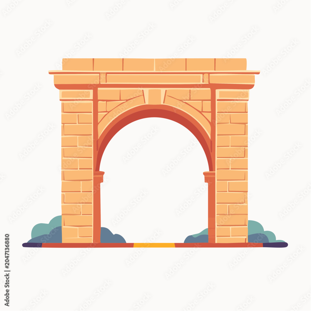 Fototapeta premium Stylized Archway Illustration
