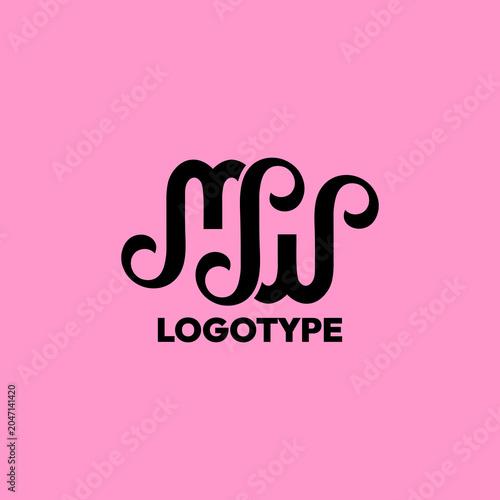 LETTER M MM MW MSS LOGO VECTOR