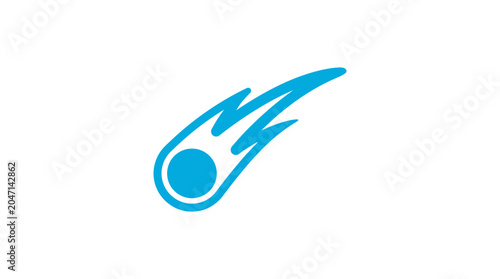 Bild auf Leinwand Blue flame icon with circle.