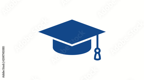 Bild auf Leinwand Graduation Cap Icon Academic Symbol.