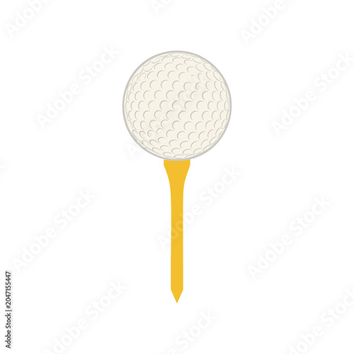 Flat Vector Golf Ball Tee