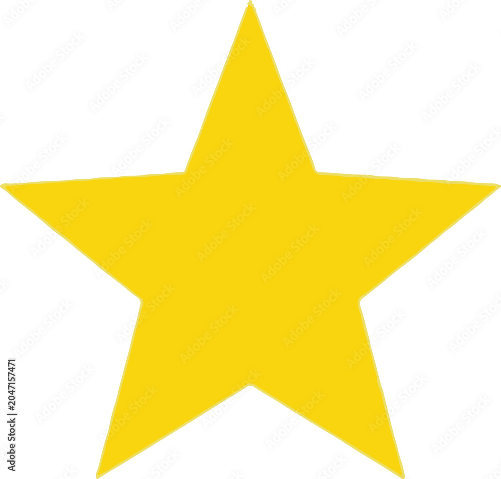 Fototapeta premium A bright yellow star shines in the dark