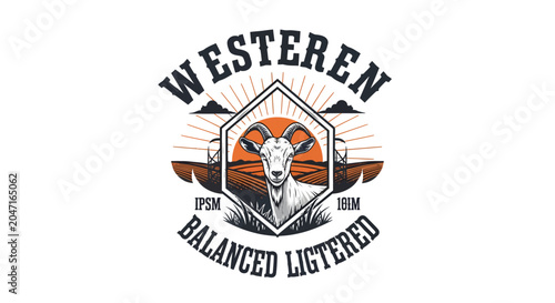 Westeren Balanced Ligtered Ram Head Emblem.