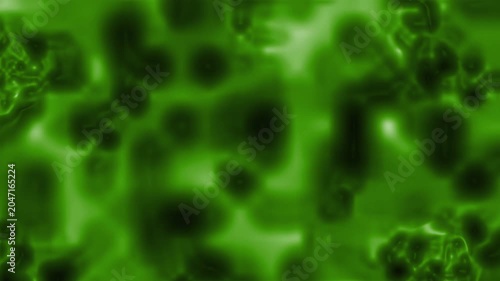 Green blurred abstract patterns of biological microscopic cell structures with fluid organic neon textures. Suitable for sciencerelated designs and backgrounds.