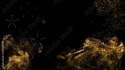 Golden Particle Celebration Background | Golden Particles Celebration Background Futuristic Video
