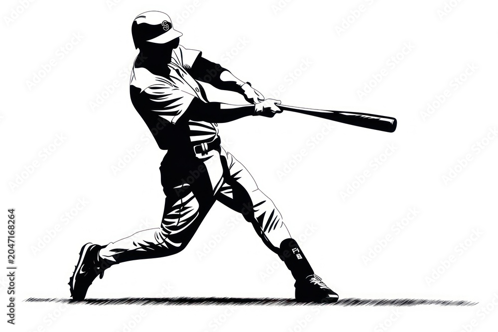 Naklejka premium Baseball athlete sports adult.