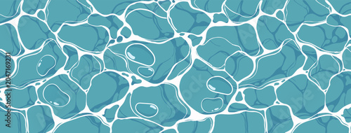 Valokuva Crystal clear blue water ripple surface with swimming pool caustics texture back