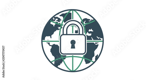 Photos Global security lock icon symbol.