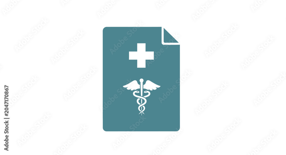 Fototapeta premium Medical symbol on a document.