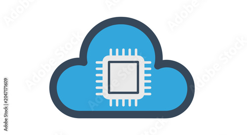 Cloud Computing Server Icon.