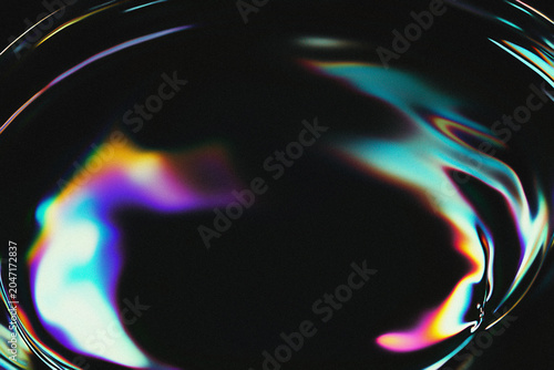 Foto Smooth multicolored light leaks distorting fluidly across a dramatic dark textured surface