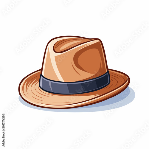 Illustration of a classic fedora hat