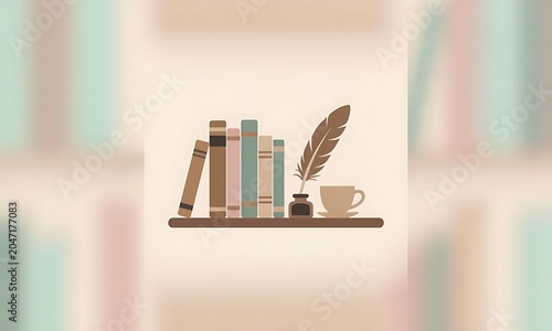 shelf with books