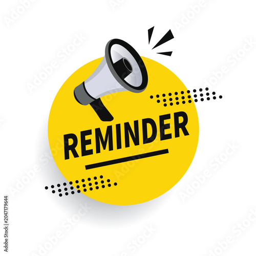 Photography reminder button, banner, label, template for website