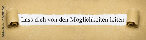 Photos Lass dich von den Möglichkeiten leiten