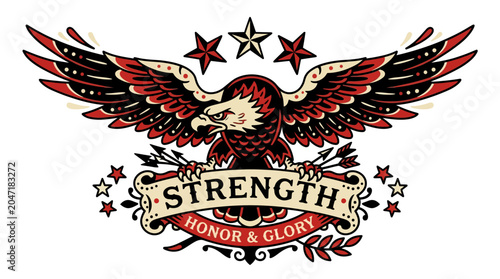 American Eagle Symbol Strength Honor.