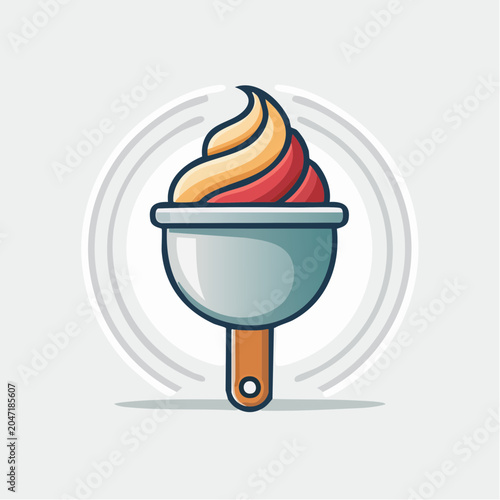 Stylized Ice Cream Cone Icon