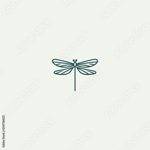 Dragonfly logo design template vector illustration