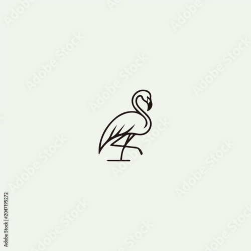Pelican logo style icon design template vector illustration