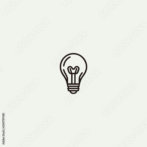 Lamp logo style icon design template vector illustration