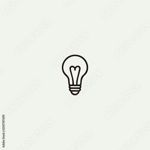 Lamp logo style icon design template vector illustration