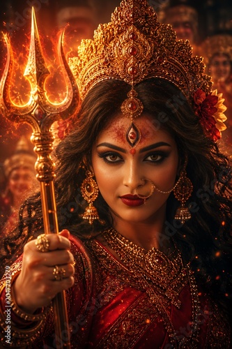 Godess Durga on Maha Navratri, Navadurga, Durga Puja, Sharad Navratri, Jyeshtha Shukla Ashtami/Masik Durga Ashtami, Mahanavami, Vijayadashami, Dussehra, Durga/Mahakali/Jagadamba, Bhavani